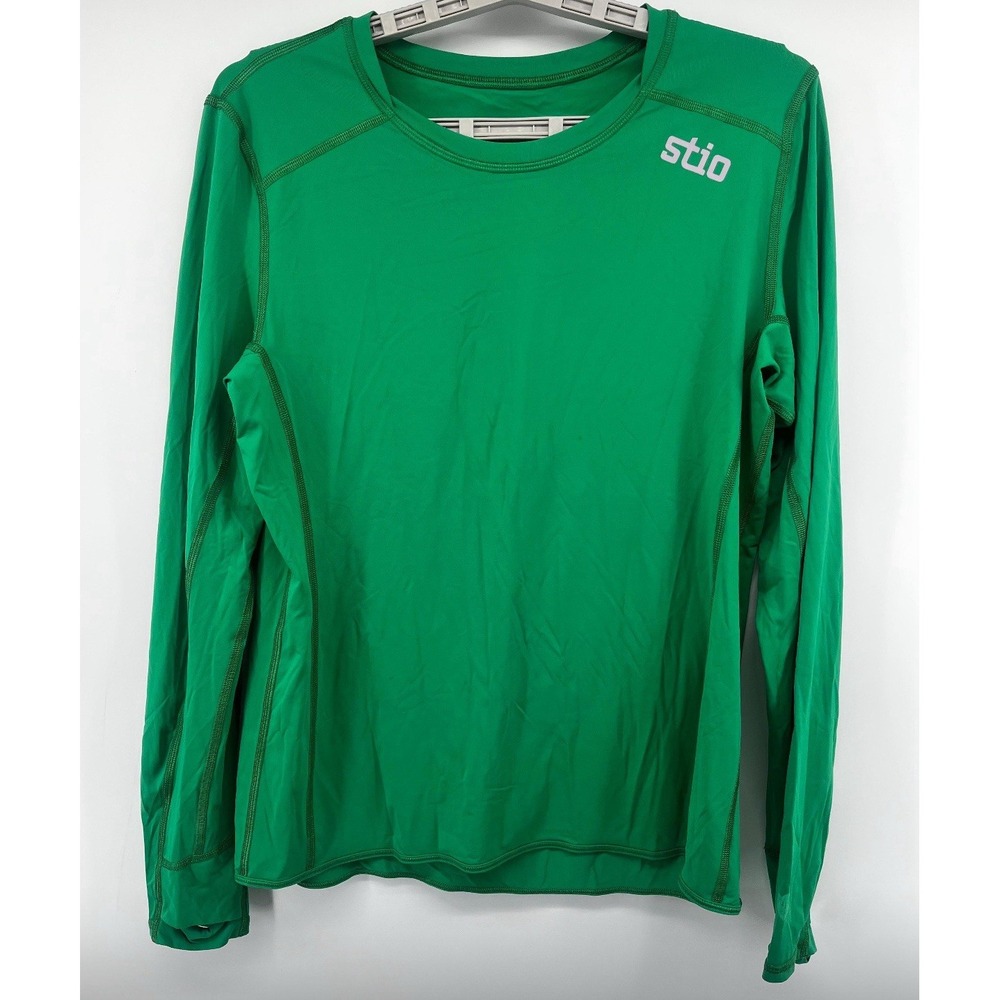 STIO Huckberry Long Sleeve Base Layer Shirt Green L Men‎ Lightweight Running